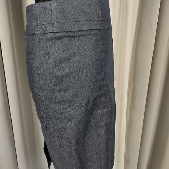 Ann Taylor Loft Women's Charcoal Gray Cotton A-Line Skirt Size 0 - Picture 3 of 10